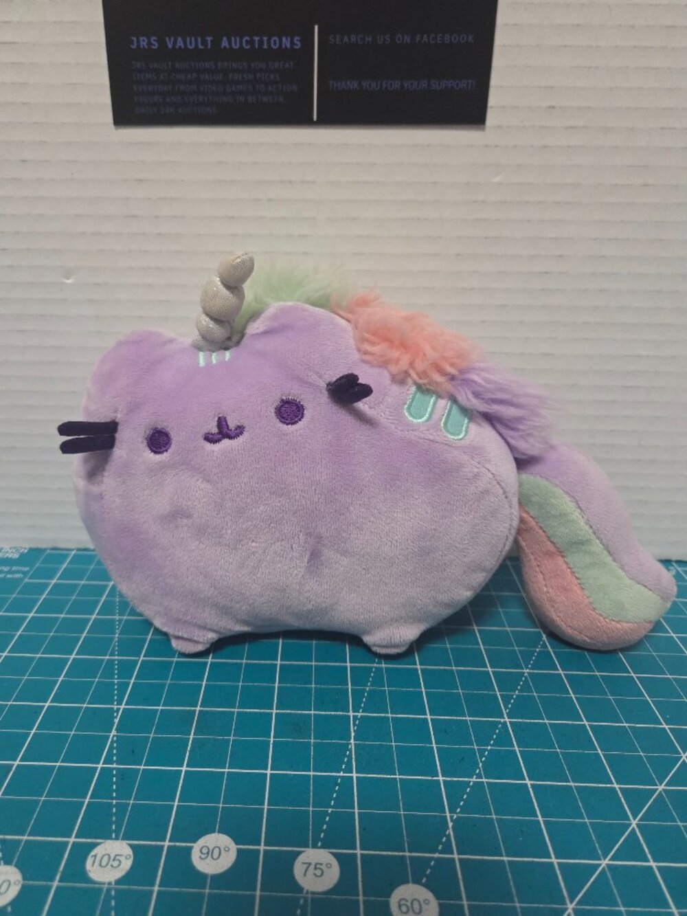 Gund Pusheen Plush NO Sound Purple Pusheenicorn Unicorn Cat Kitty 7.5"